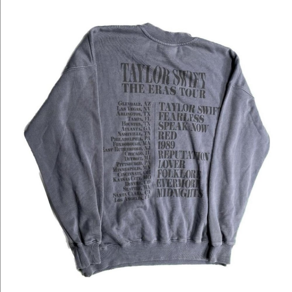 Taylor Swift Eras Tour Blue Crewneck L New Without Tag